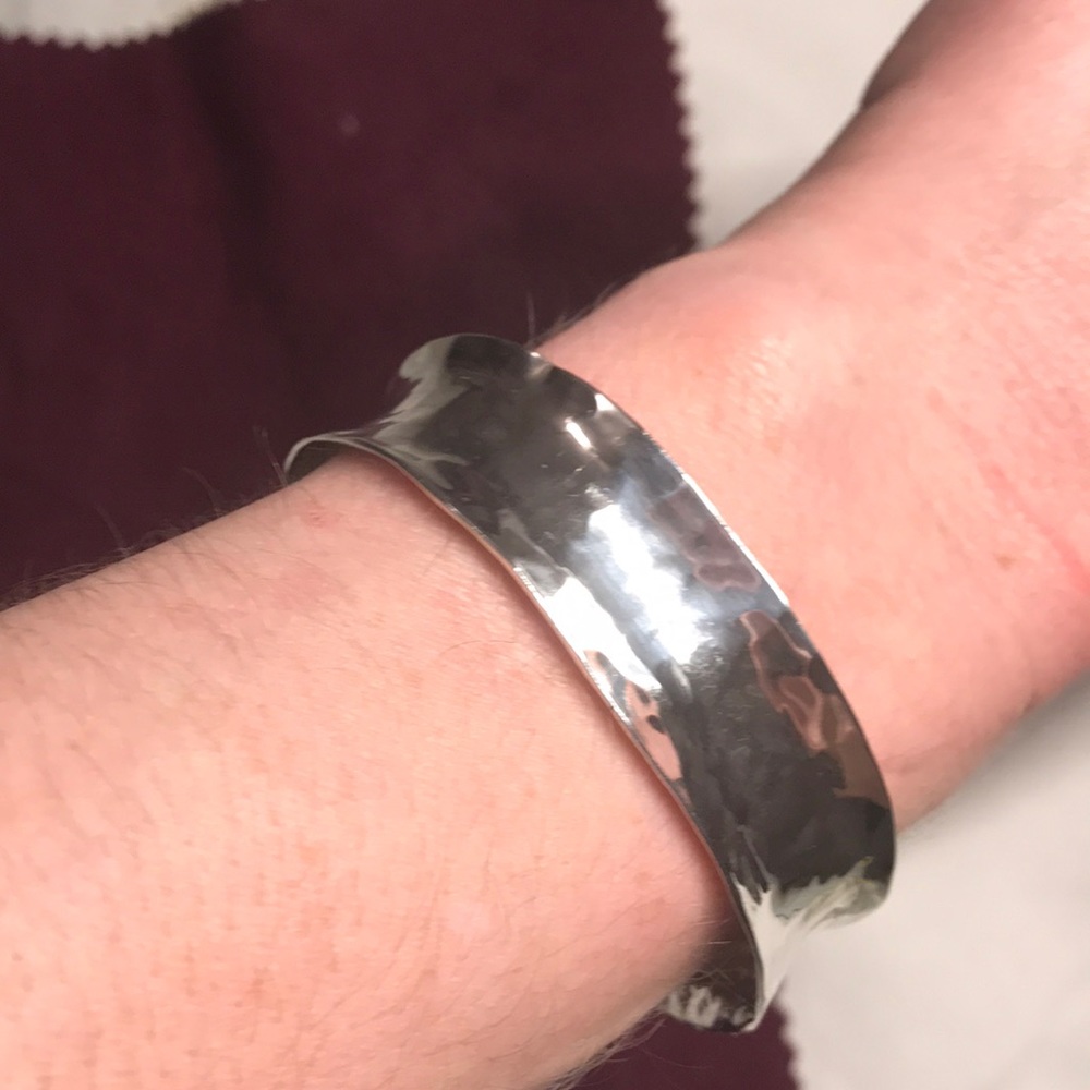 Sterling Silver Hammered Cuff Bracelet